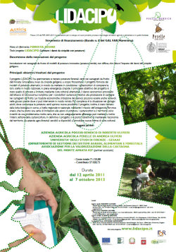 poster progetto lidacipo